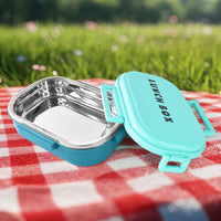 3 In 1 Spicy Bite Stainless Steel Lunch Box With Plastic Small Box  Spoon (1 Set) - LootFaat