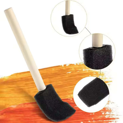 Multipurpose Sponge Brushes For Painting With Wooden Handles (5 Pcs Set) - second image