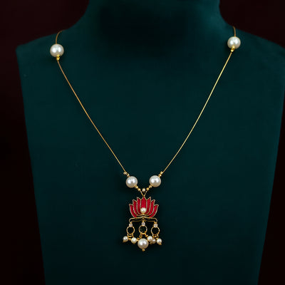 Traditional Lotus Motif Pendant Chain (1 Pc) - second image