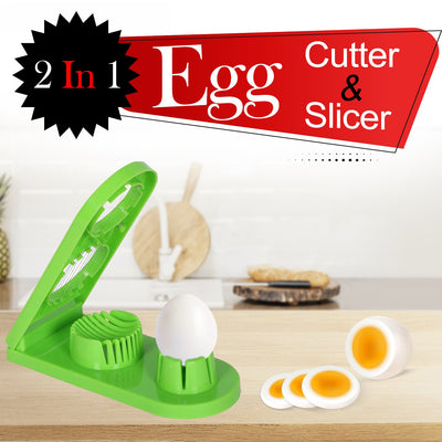 2006 2 In 1 Double Cut Boiled Egg Cutter With Stainless Steel Wire For Easy Slicing Of Boiled Eggs. - second image