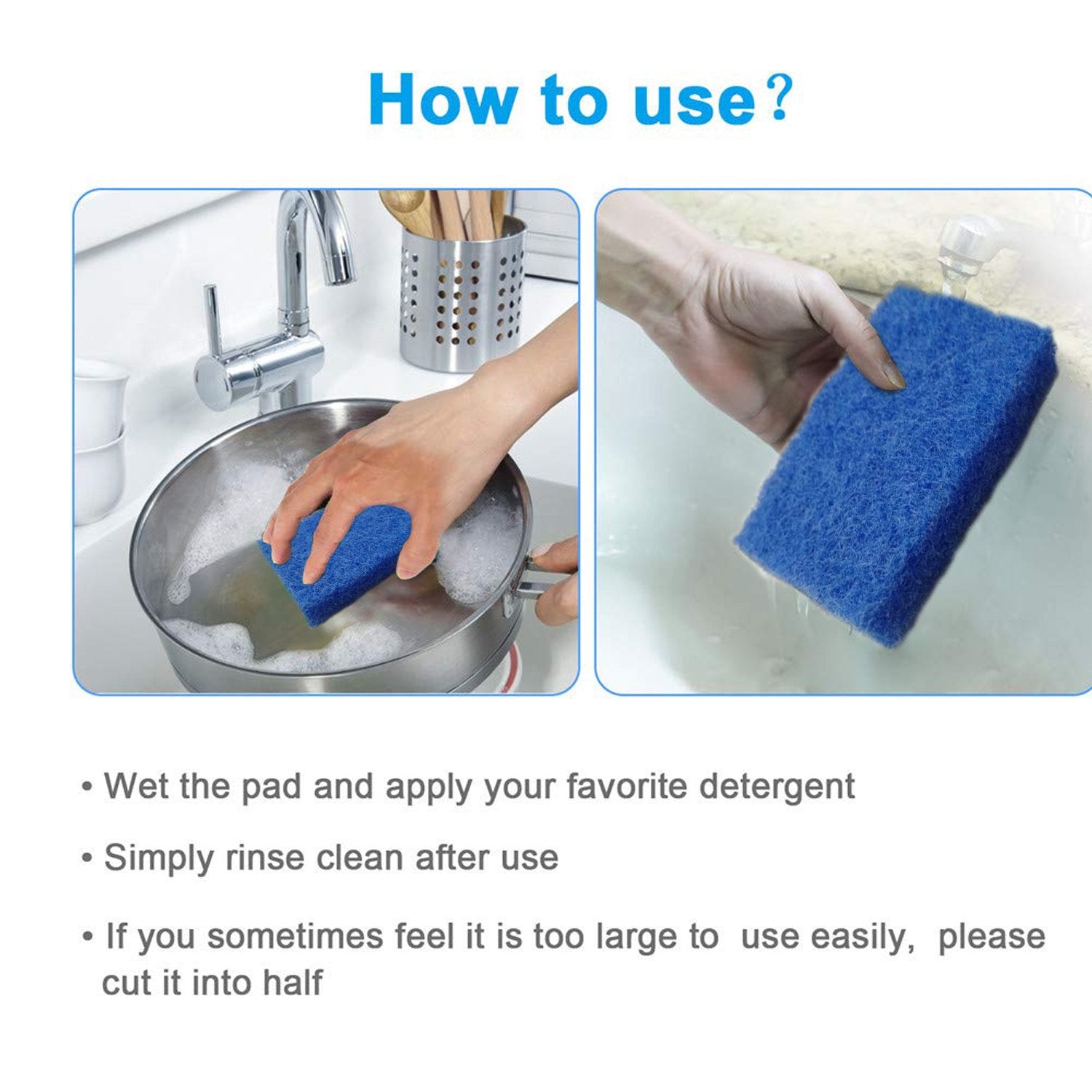 Kitchen Scrubber Pads For Utensilstiles Cleaning (Pack Of 4) - LootFaat