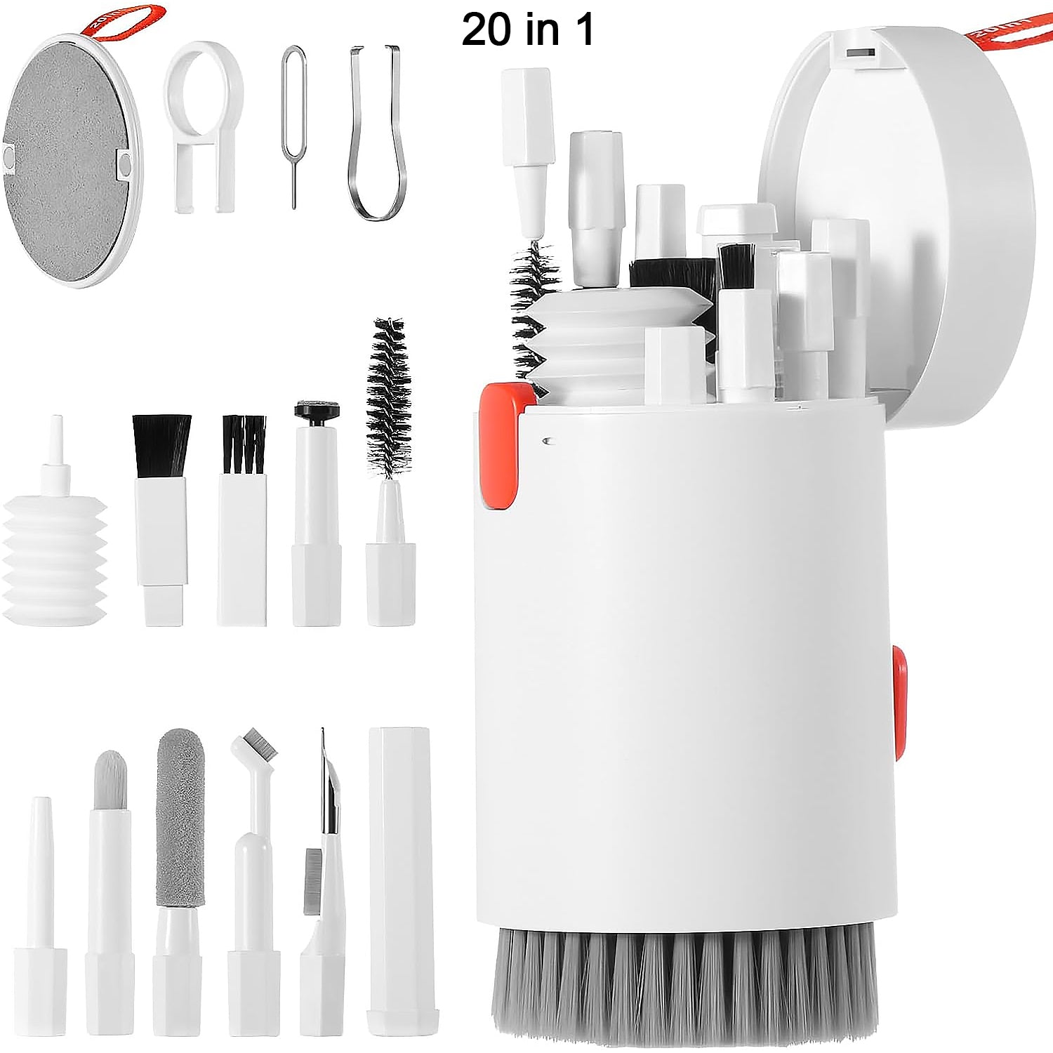 Keyboard Cleaner Kit 20-in-1 Laptop Phone Screen Cleaning Kit Keyboard Cleaning Kit With Electronic Cleaning Brush Spray For Airpods Pro Ipad Iphone Pro Camera Computer Cleaning - LootFaat