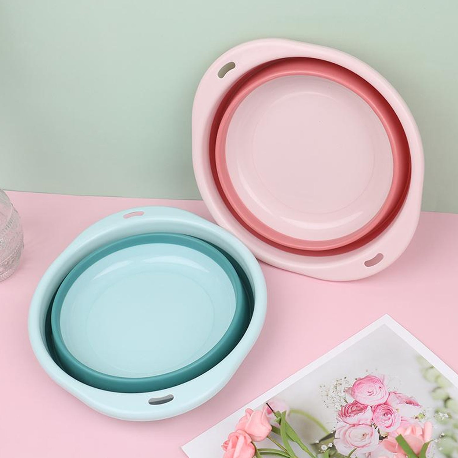 Multi-purpose Portable Collapsible Folding Tub With Hanging Hole  Save Storage Space Also Use For Multi Use - LootFaat