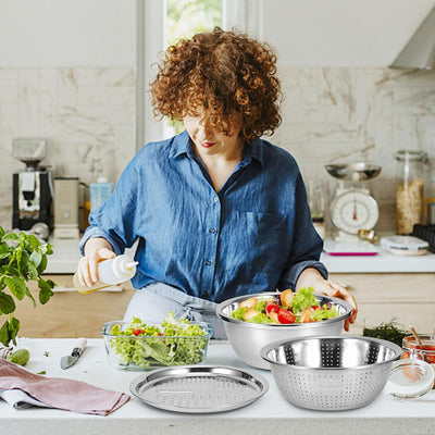 3-in-1 Stainless Steel Mixing Straining  Grater Bowl Set - second image