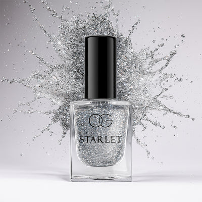 Og Beauty Silver Moonlight Starlet Glitter Nail Paint (10 Ml  1 Pc) - second image