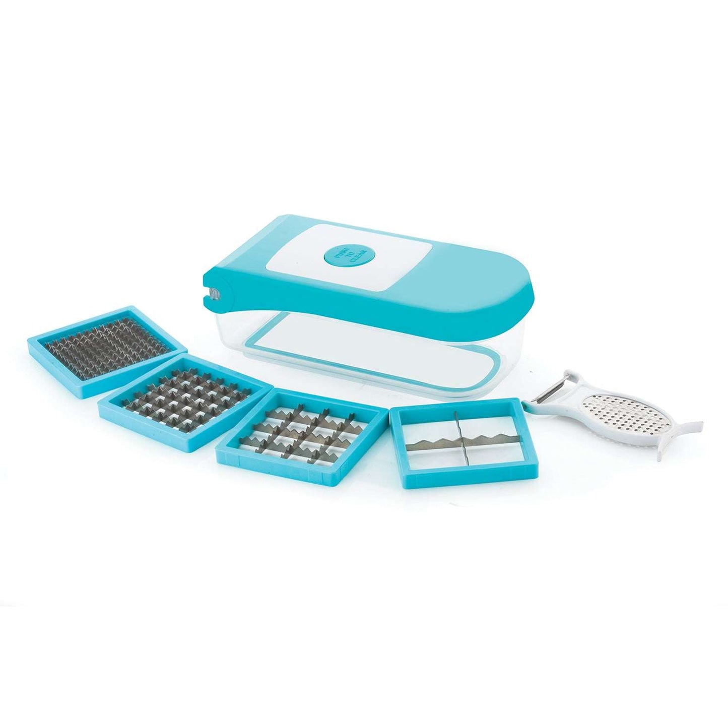 Ganesh 7 In 1 Plastic Vegetable Dicer Blue