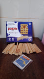 Wooden Pattern Brain Puzzles 20 Pcs Wooden Strips, 40 Pattern Cards (1 Set)