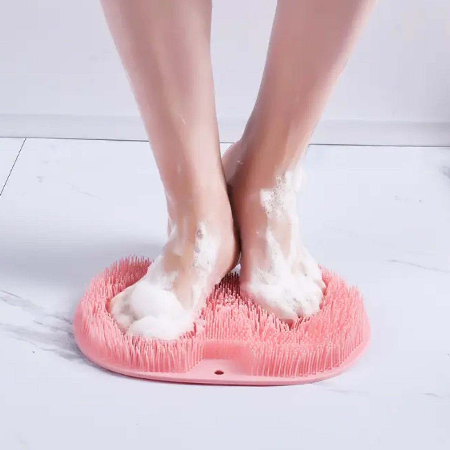 Silicone Bath Massage Cushion With Suction Cup Shower Foot Scubber Brush Foot Bath Mat Scrubber Anti-slip Exfoliating Dead Skin Massage Pad Lazy Wash Feet Bathroom Mat - LootFaat