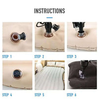 Portable Car Backseat Inflatable Air Mattress Bed (1 Pc)