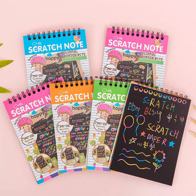Crafts Rainbow Art Scratch Paper Book Sheets 10 Page  ( Pack Of 1 ) - second image