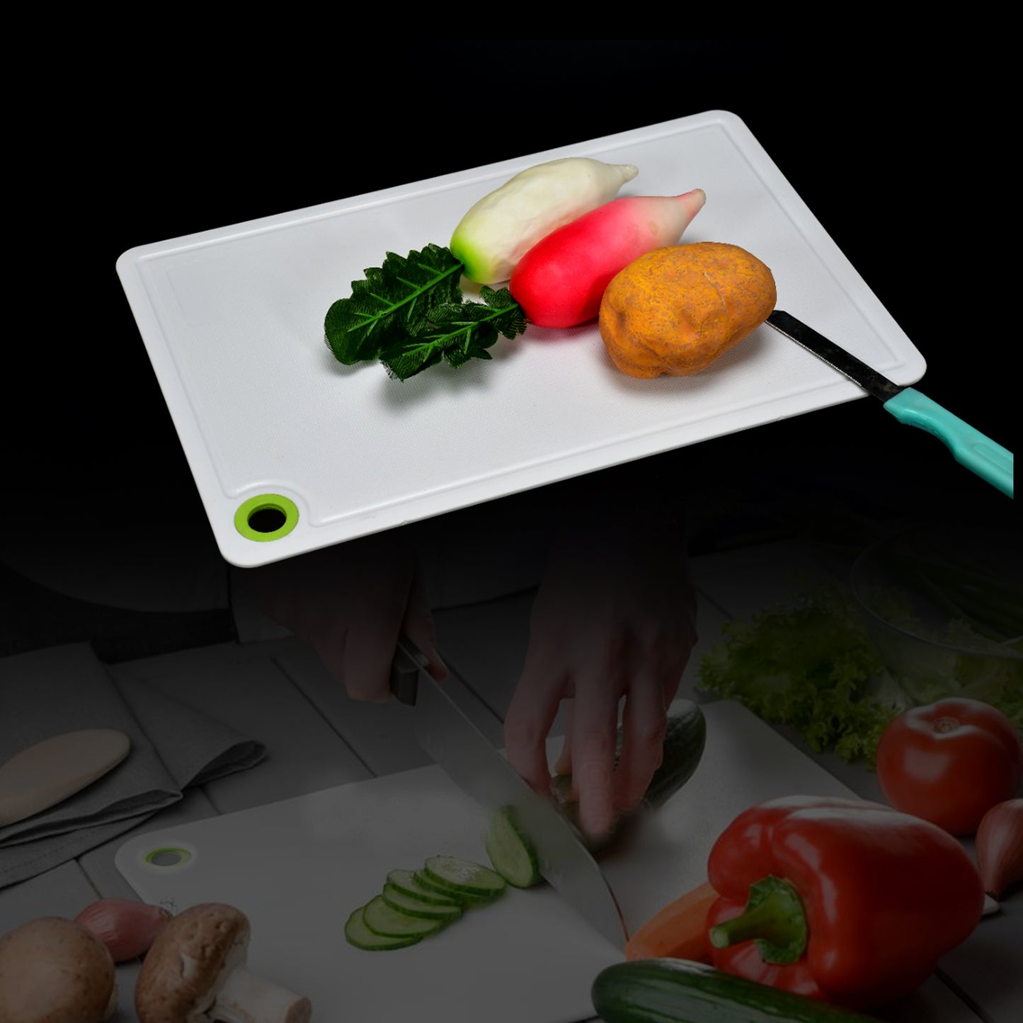 Fruit  Vegetable Chopping Board Plastic Cutting Board For Kitchen - LootFaat