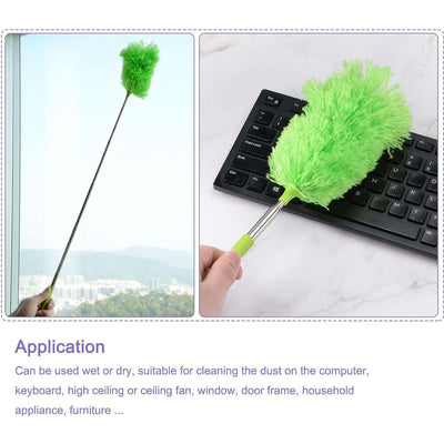 Adjustable Long Handle Microfiber Duster For Cleaning Microfiber Hand Duster Washable Microfiber Cleaning Tool Extendable Dusters For Cleaning Office Car Computer Air Condition Washable Duster - second image