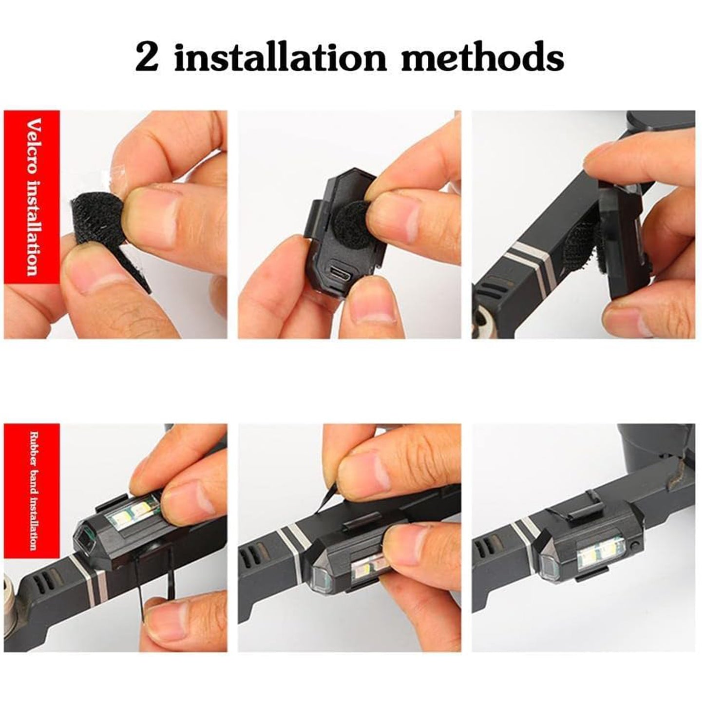 Mini LED Strobe Lights - RGB Waterproof Anti-Collision Drone/Bike/Motorcycle Safety Light