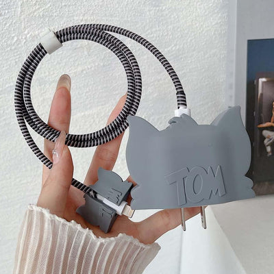 Cartoon Character Silicon Charger Case Cover For Ip 18-20w (Mix Design  1 Pc) - second image