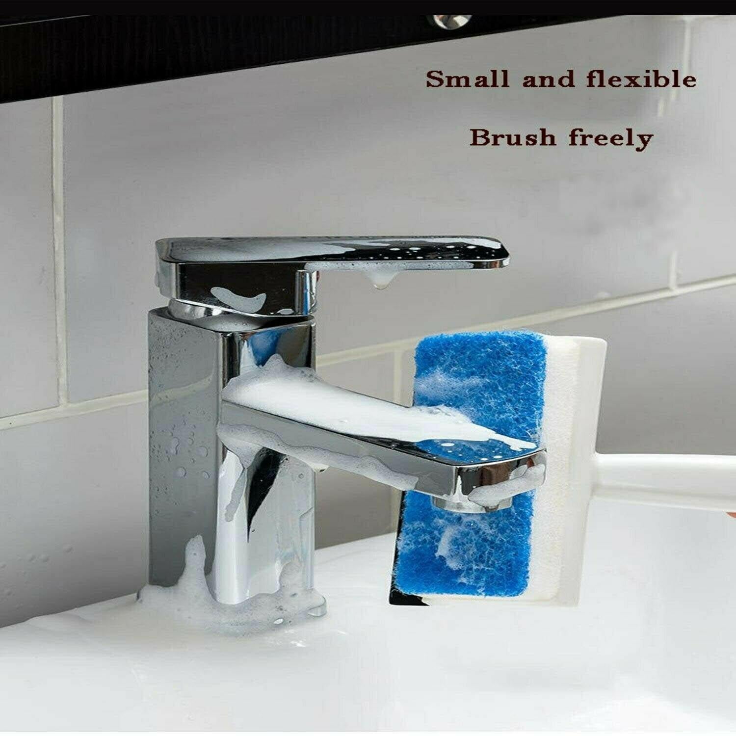 2 In 1 Glass Wiper Cleaning Brush Mirror Grout Tile Cleaner Washing Pot Brush Double-sided Glass Wipe Bathroom Wiper Window Glass Wiper - LootFaat