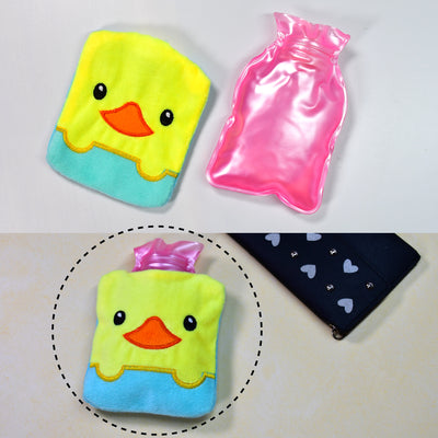 6524 Yellow Duck Design Small Hot Water Bag With Cover For Pain Relief Neck Shoulder Pain And Hand Feet Warmer Menstrual Cramps. - second image