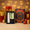 Effete Kesar Pista Almond Chocolate Gift Set with Bottle - Golden