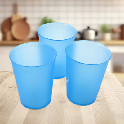 5560 Plastic Tumblers Lightweight Cups  Glass Reusable Drinking Cups Restaurant Cups Dishwasher Safe Beverage Tumblers Glasses For Kitchen Water Transparent Glasses 3 Pc Set - second image