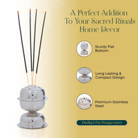 Polished metal agarbatti stand        
