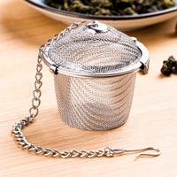 Stainless Steel Spice Tea Filter Herbs Locking Infuser Mesh Ball - LootFaat