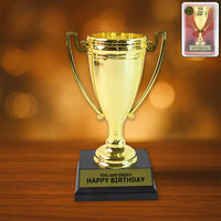 Golden Birthday Trophy  You Are Great Happy Birthday Plastic Award With Base