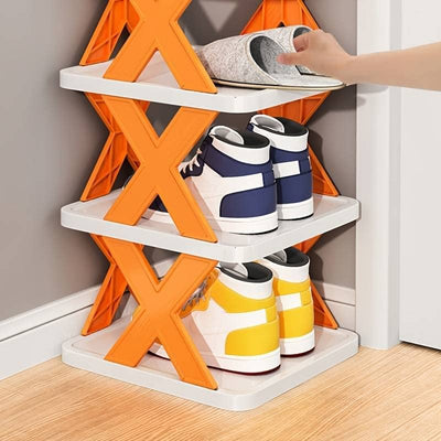 9065  5 Tier Shoes Stand Shoe Tower Rack Suit For Small Spaces Closet Small Entryway Easy Assembly And Stable In Structure Corner Storage Cabinet For Saving Space - second image