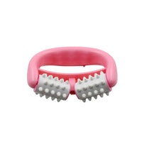 Manual Round Handle Plastic 2 Rollers Massage Roller Cellulite Roller For Legs Arms Back Muscle Pain Relief And Muscle Relaxation - LootFaat