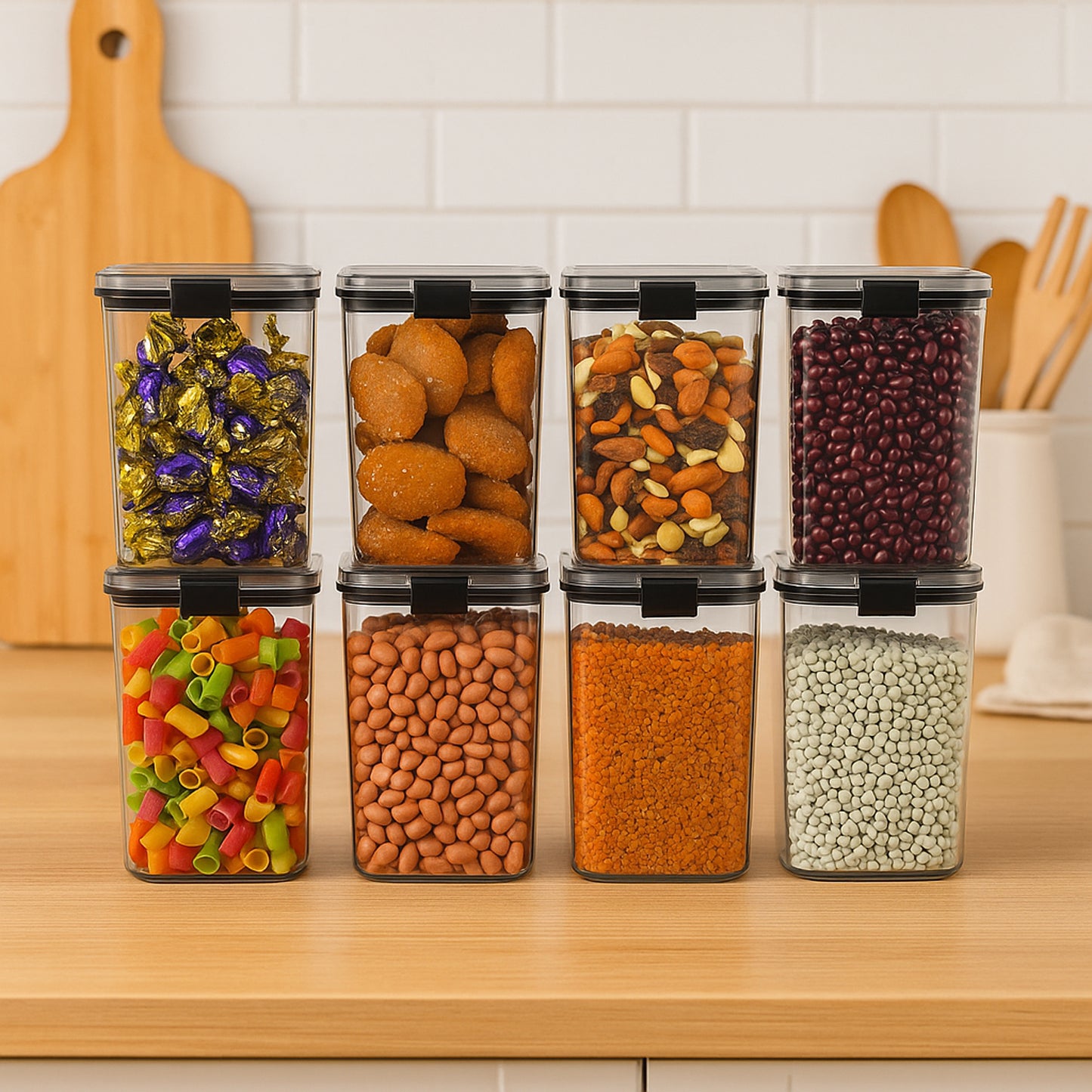 1200ml Airtight Food Storage Containers - 2 Piece Set