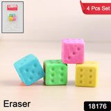 Dice Shape Erasers Kids