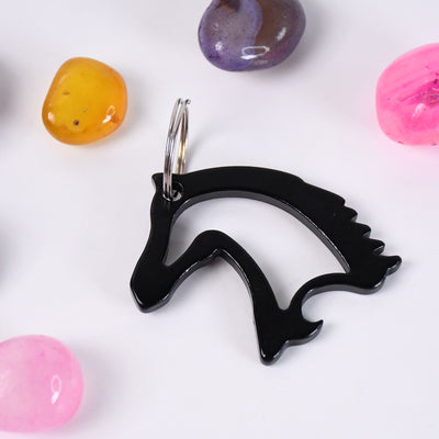 Metal Horse Face Shaped Keychain (1 Pc) - second image
