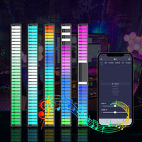 Smart RGB Rhythm Sound Bar – LED Music Ambient Light for Car, Desk & Gaming, 18 Colors, 9 Modes
