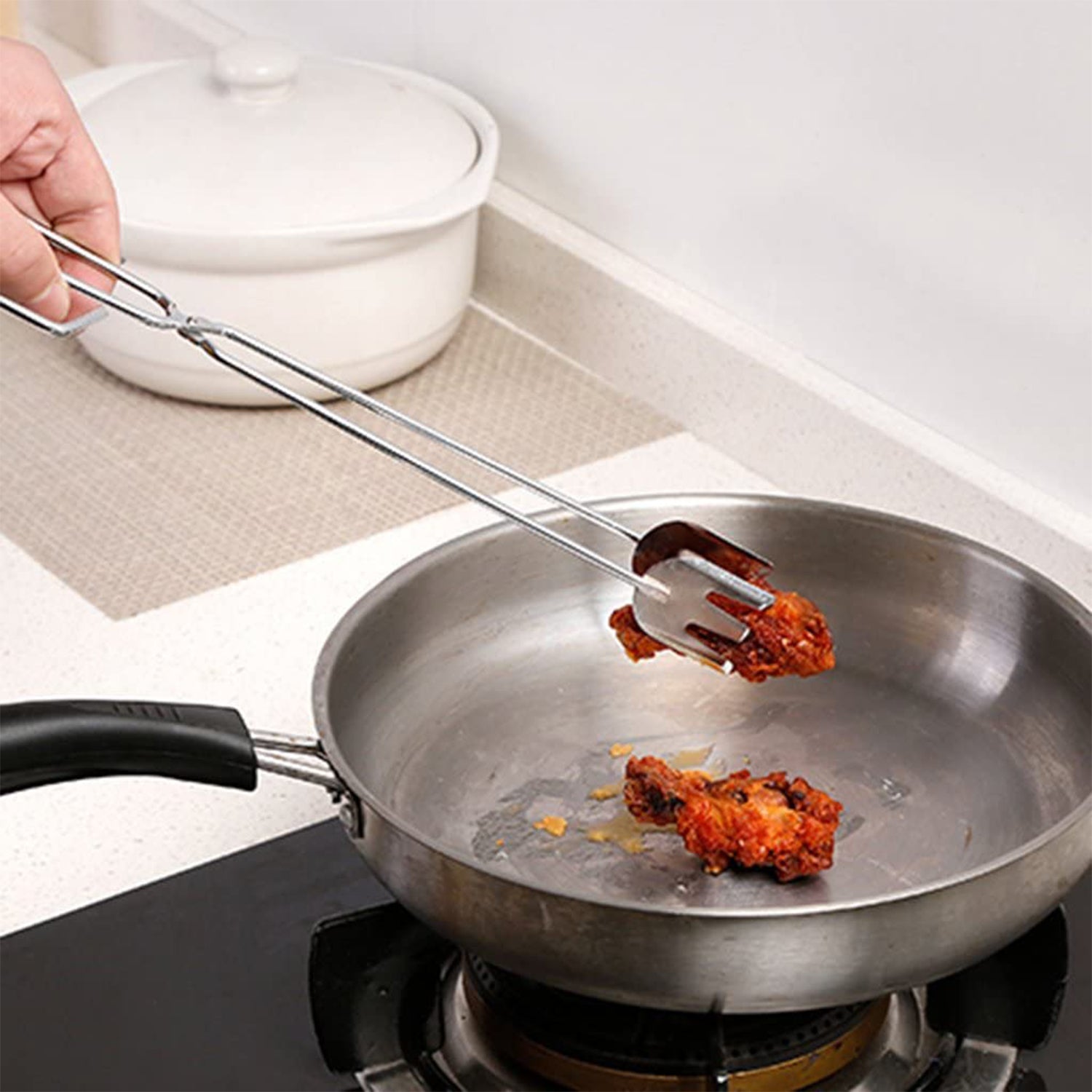 31cm Multi Functional Metal Bbq Clip Tongs Clamp For Garbage Charcoal Serving Tools - LootFaat