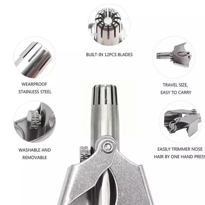 Nose Hair Clipper Stainless Steel Hair Remover (1 Pc  With Brush  Plastic Case) - second image