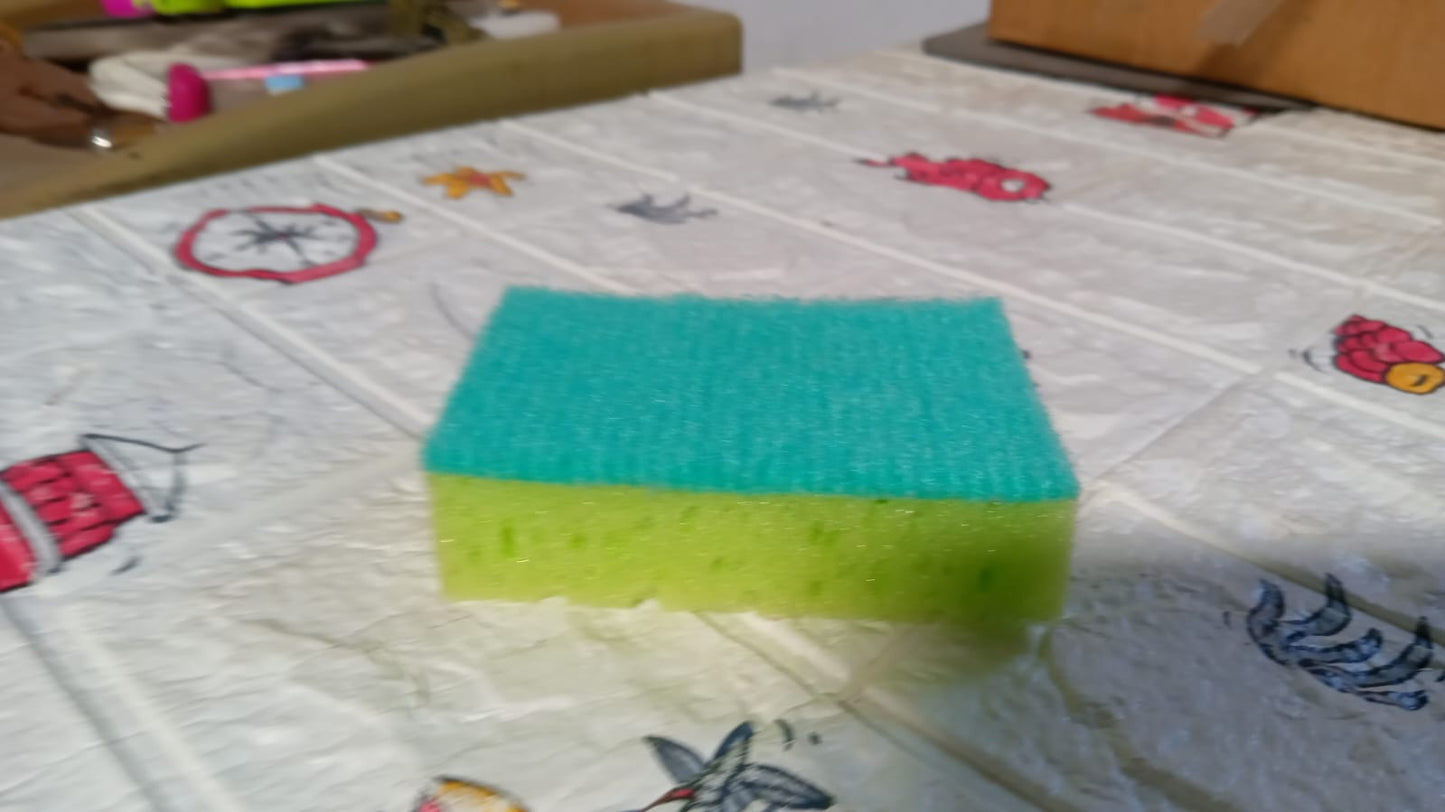 Multi-purpose Medium 2 In 1 Color Scratch Scrub Sponges Sponge Wear Resistance Dish Washing Tool High Friction Resistance Furniture For Refrigerator Sofa For Kitchen Household (1 Pc) - LootFaat