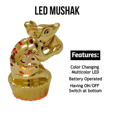 Multicolour Led Mushak  Led Mooshak For Ganpati Decorations (1 Pc) - second image