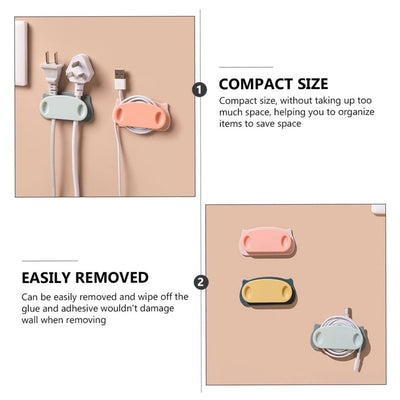 Pig Plug Wire Organizer Cable Holder Clips With Self-adhesive Pad (4 Pcs Set) - second image
