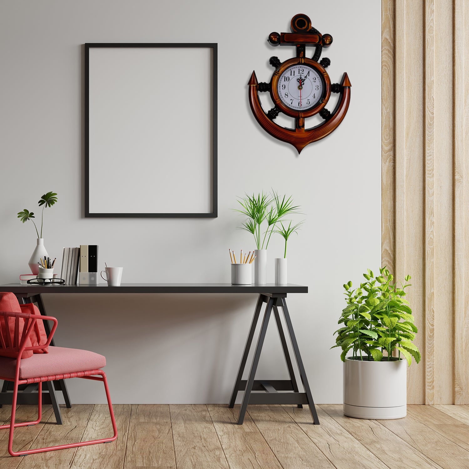 Anchor Wall Clock For Home - LootFaat