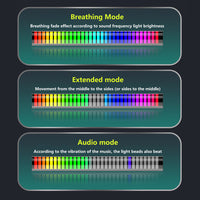 Smart RGB Rhythm Sound Bar – LED Music Ambient Light for Car, Desk & Gaming, 18 Colors, 9 Modes