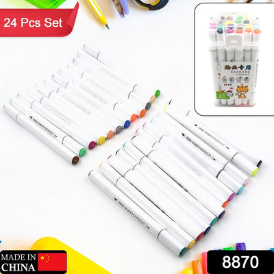 24-Color Double-Ended Art Markers Set for Kids & Adults (24 Pc) - second image