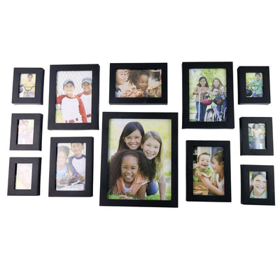 12-Piece Black Photo Frame Set | Gallery Wall Decor - second image