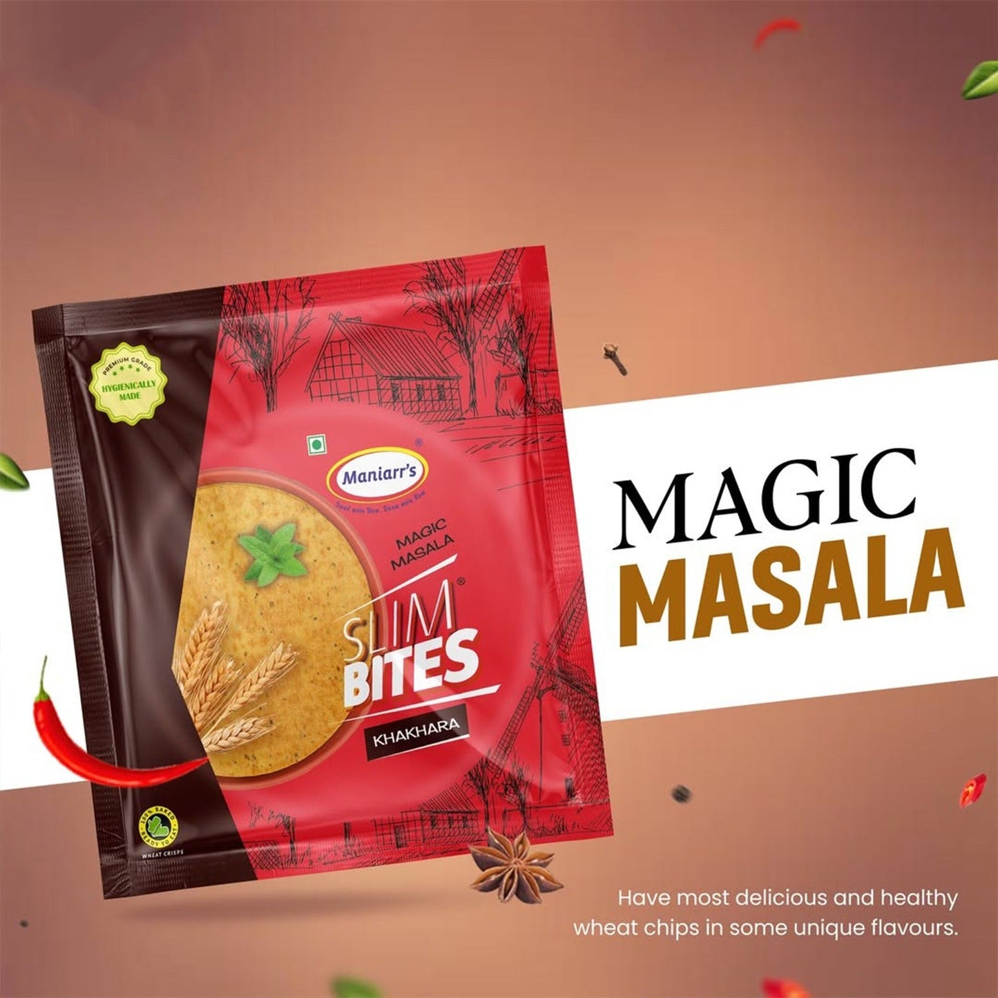 Premium Maniarr's Masala Khakhra Wheat Grocery - Premium Quality - Best Quality & Value