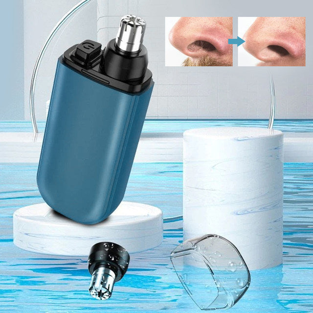 Easy Trim Compact Nose Hair Trimmer – 7000RPM Precision Safe Design, Waterproof & Rechargeable