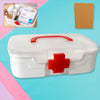 Medical Box 1 Piece Indoor Outdoor Medical Utility Medicine Storage Box Detachable Tray Medical Box Multi Purpose Regular Medicine First Aid Box With Handle  Transparent Lid