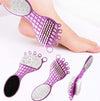 4 In 1 Pedicure Tool For Rough  Dry Feet Dual-sided With Pumice Stone Soft Brush Steel Scrubber  Emery File Softens Hard Foot Corns  Calluses Cleanses  Smoothens Dull Feet