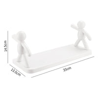 Self Adhesive Cute Floating Shelves Wall Shelf  Wall Mounted Organizer - Human Figurine  Brown Box - LootFaat