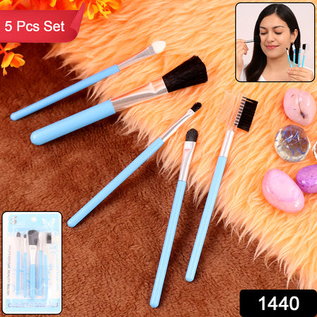 5-Piece Makeup Brush Set - Essential Kit for Flawless Application