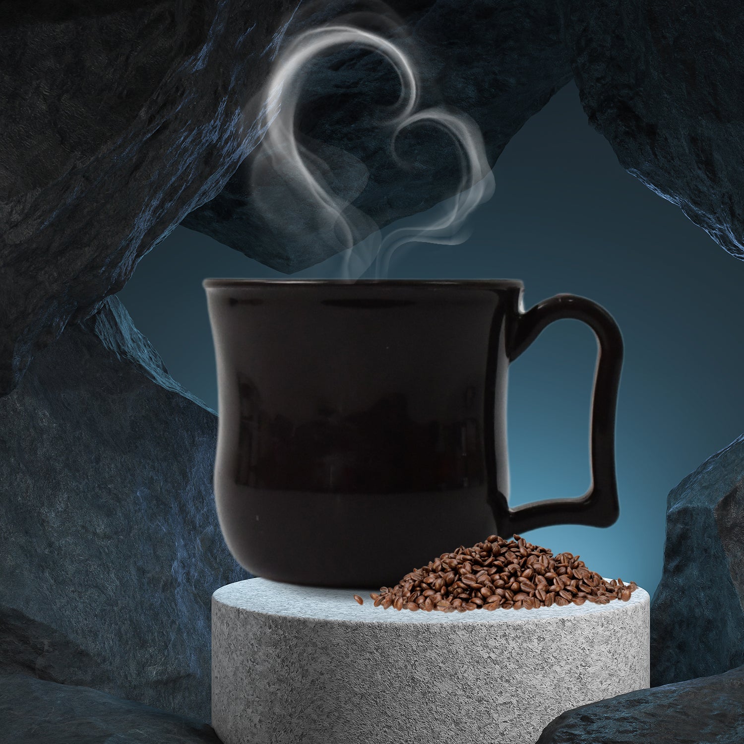 Premium Plastic Coffee  Tea Cups  Mug With Handle(1 Pc  Loose  Black) - LootFaat