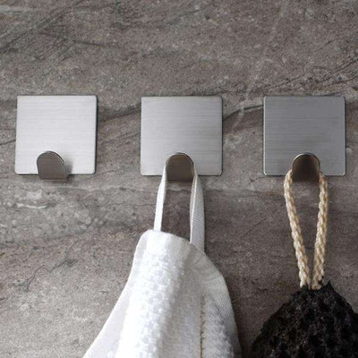 Heavy Duty Self Adhesive Hooks - Transparent Wall Hooks (3 Pack) - second image
