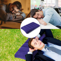 Velvet Air Inflatable Travel Pillow (Blue) - LootFaat
