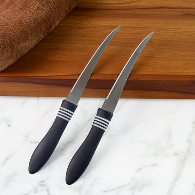 Premium Curved Serrated Stainless Steel Kitchen Knife Set (Mix Color  2 Pc) - second image